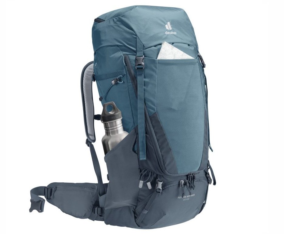 Mochila para trekking Futura Air Trek 60+10 litros Azul - Deuter