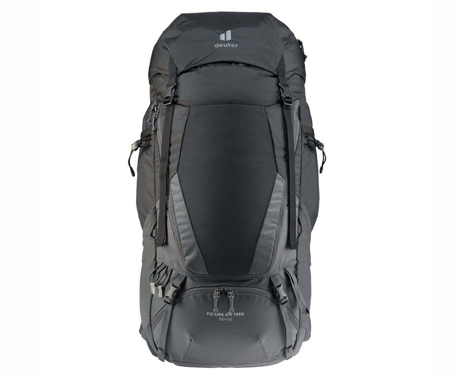 Mochila para trekking Futura Air Trek 50+10 litros Preta - Deuter