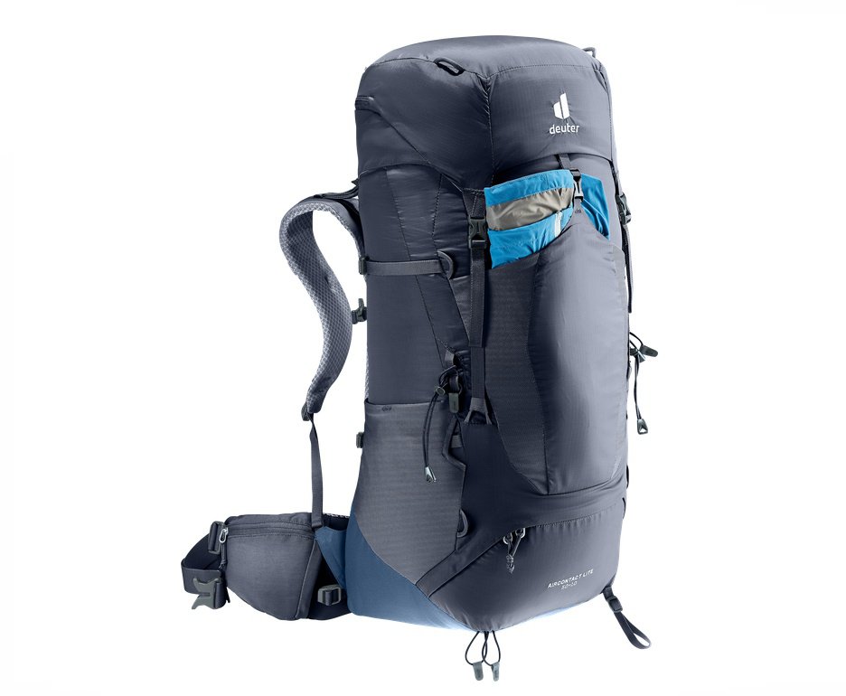 Mochila Aircontact Lite 50+10 litros Preto/Azul -  Deuter