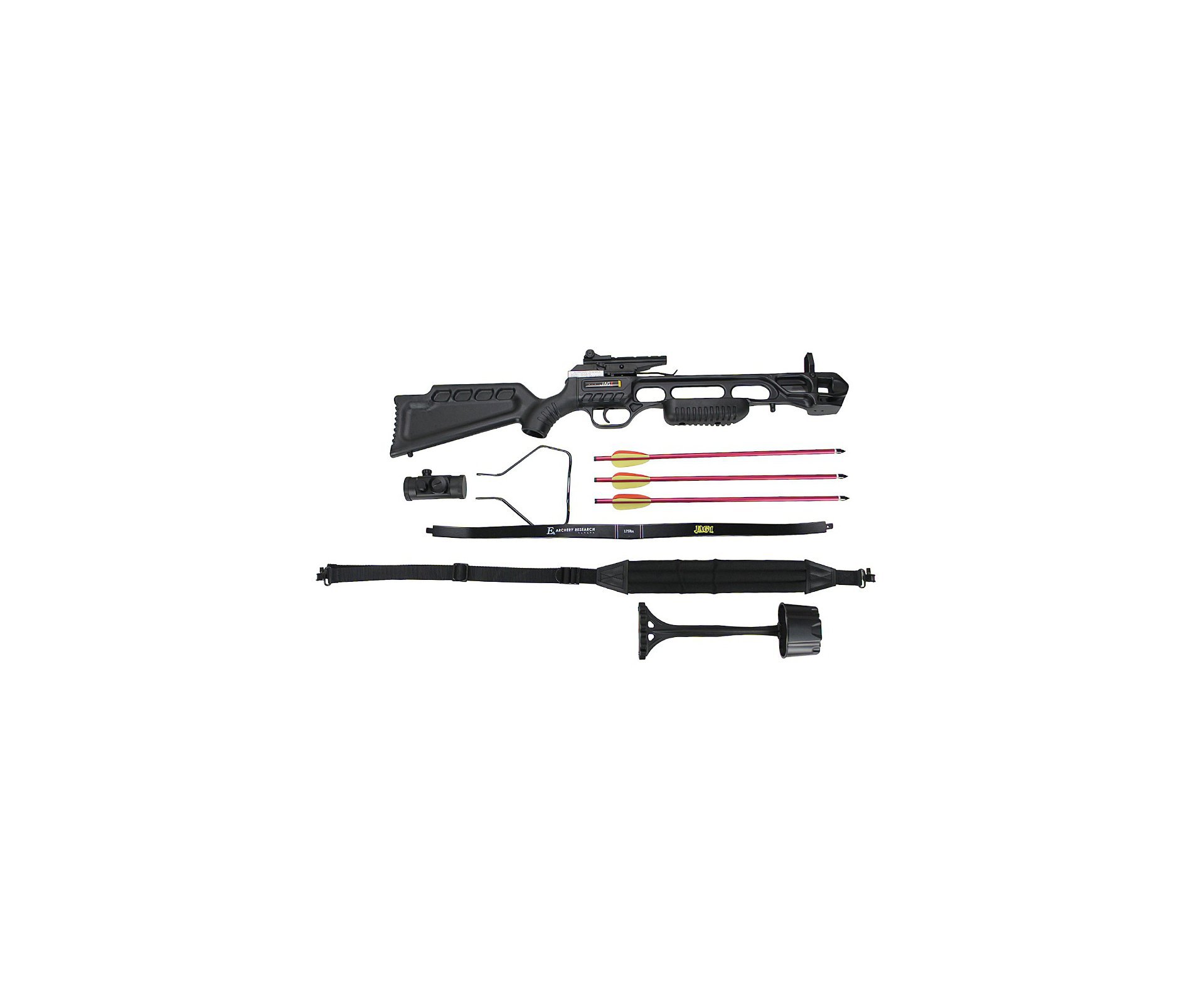 Besta/balestra Jaguar I Luxo 175 Libras com Red Dot Coronha Polímero - EK Archery