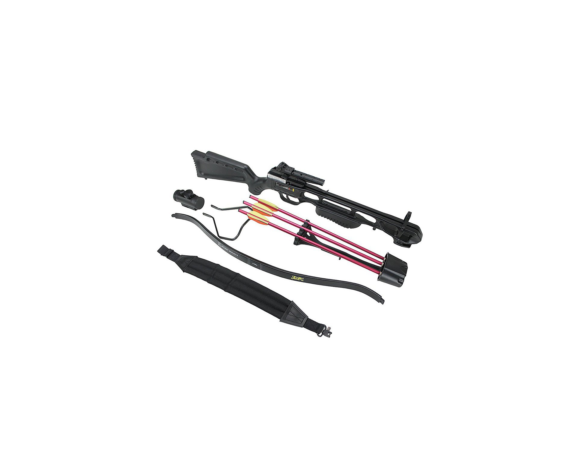 Besta/balestra Jaguar I Luxo 175 Libras com Red Dot Coronha Polímero - EK Archery