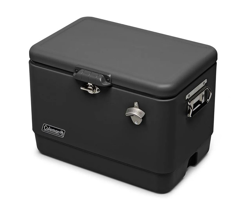 Caixa Térmica 54 QT 51L Reunion Aço Inoxidável All Black - Coleman