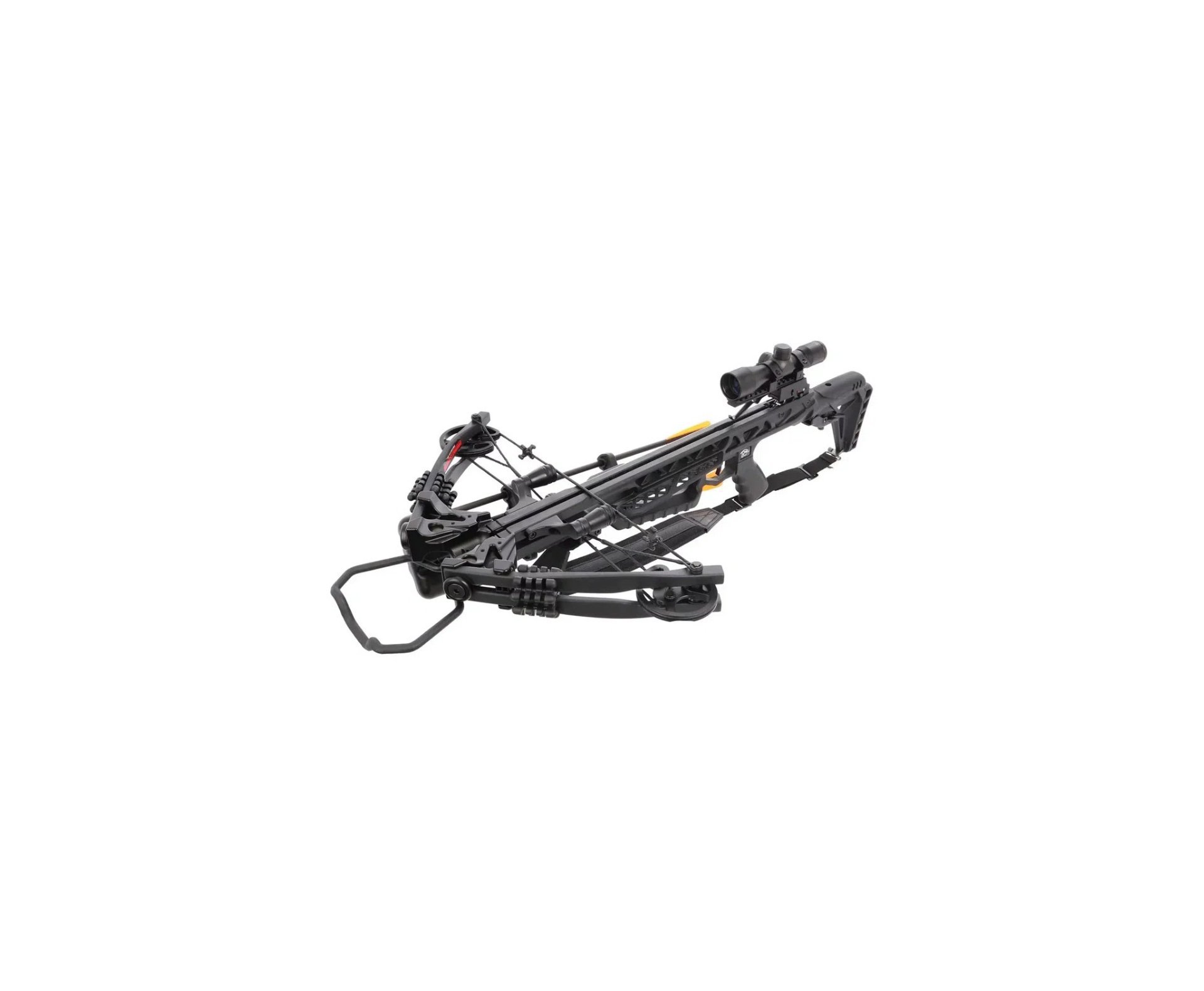 Besta/Balestra Composta MK-XB62BK 185 LBS Hector - ManKung + 03 Flecha Fibra De Carbono Com Ponta Para Caça 30" - Mankung