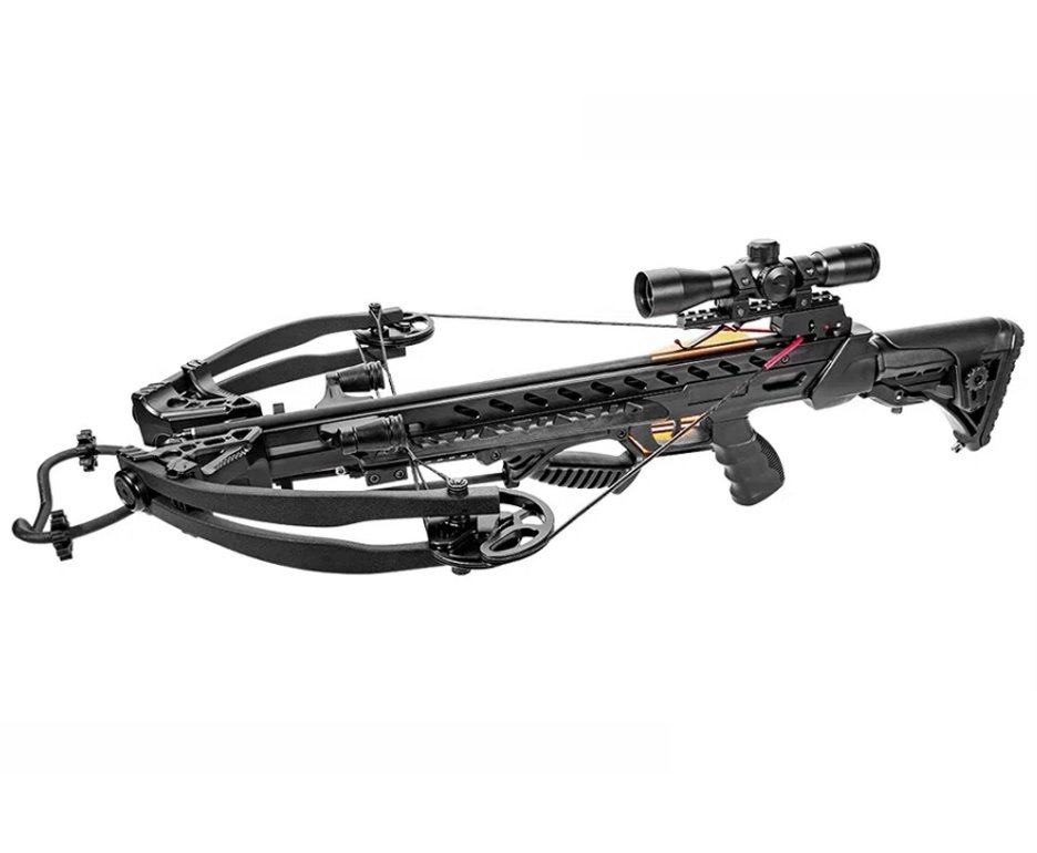 Besta/Balestra Composta Frost Wolf MK-XB56BK 175 LBS - ManKung + 03 Flecha Fibra De Carbono Com Ponta Para Caça 30" - Mankung