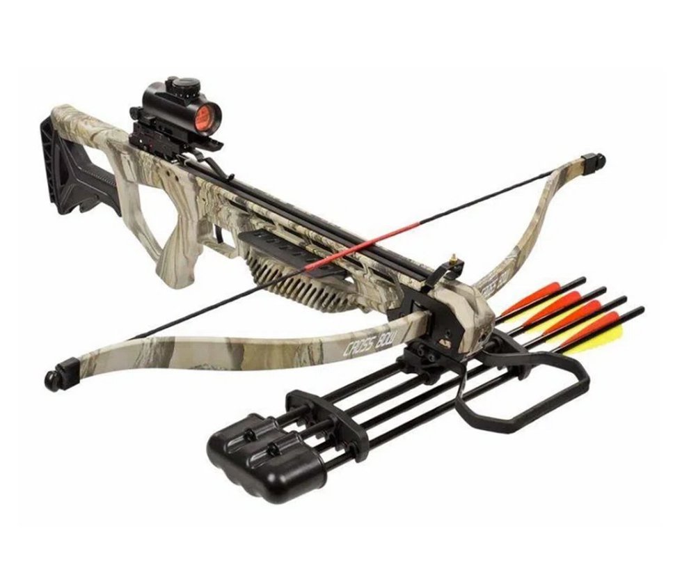 Besta / Balestra Recurva MK-XB25 GODC CAMU 175 LBS - ManKung + Kit 6 Setas Flechas De Alumínio