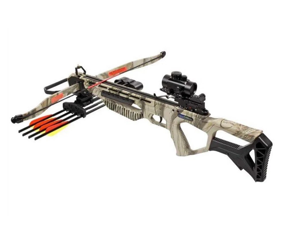 Besta / Balestra Recurva MK-XB25 GODC CAMU 175 LBS - ManKung + Kit 6 Setas Flechas De Alumínio