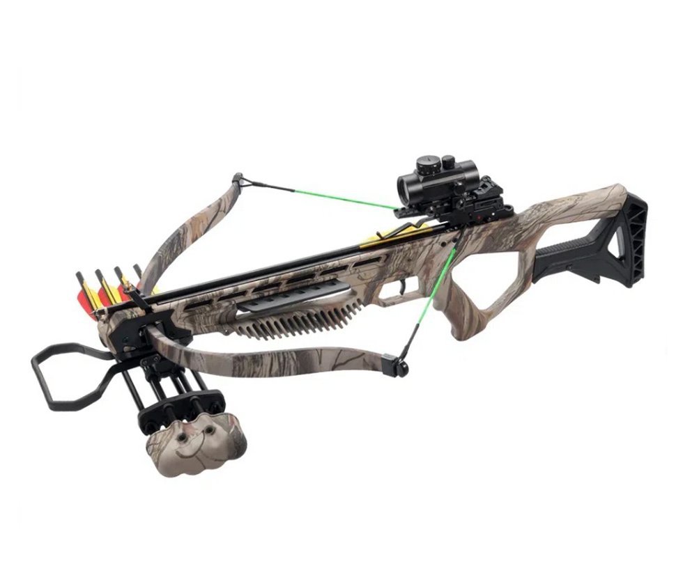 Besta / Balestra Recurva MK-XB25 GODC CAMU 175 LBS - ManKung + Kit 6 Setas Flechas De Alumínio