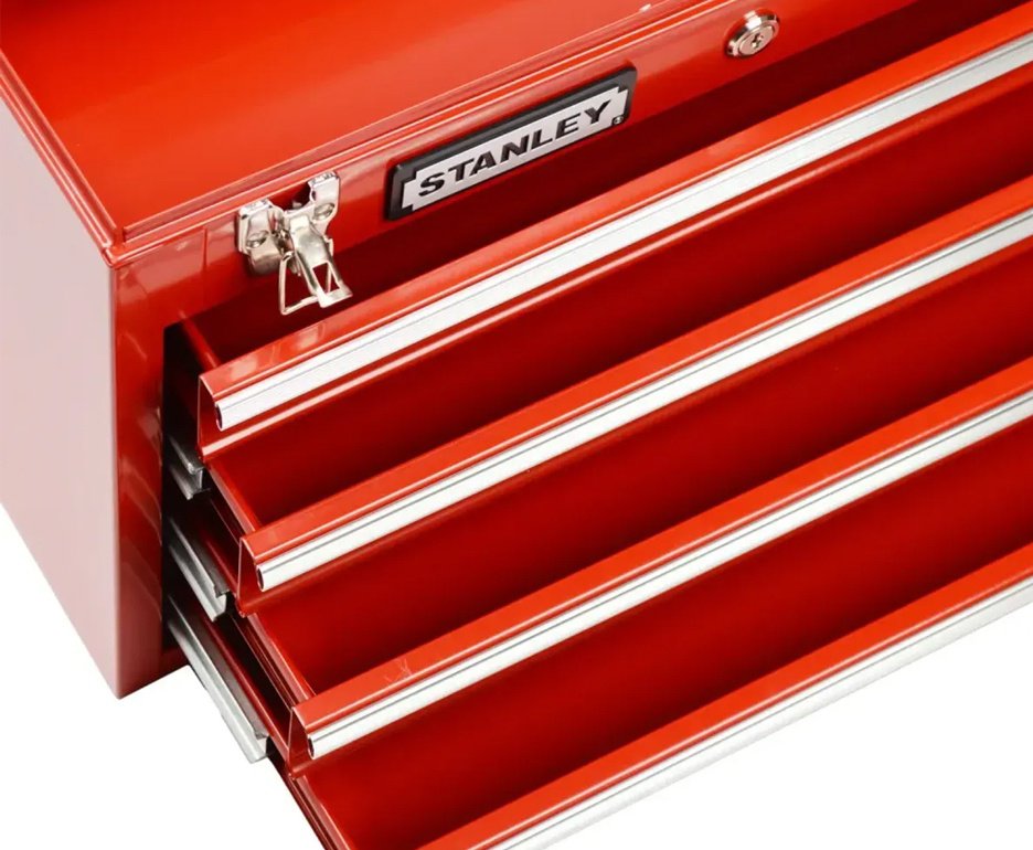 Caixa Tipo Gabinete Stanley c/4 gavetas vermelho  95-604L