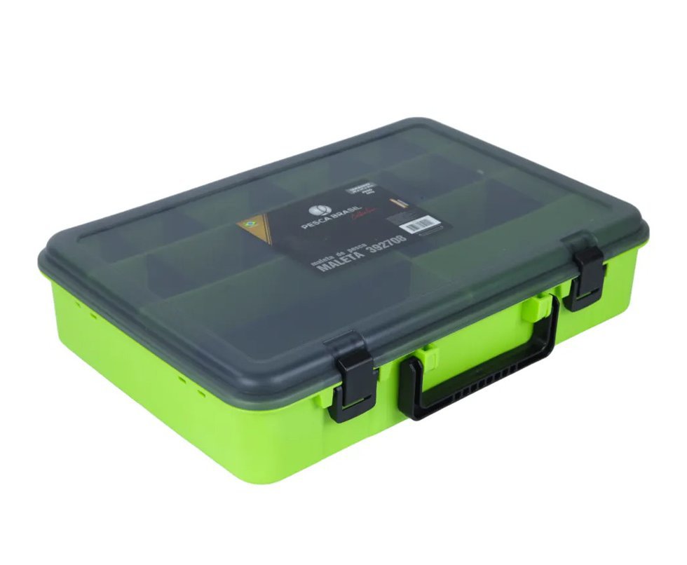 Maleta Estojo de Pesca 392708 Verde - Pesca Brasil