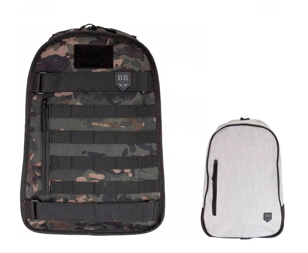 Mochila Dupla Face Sentinela 20L Cinza/Multicam Black - BR Force