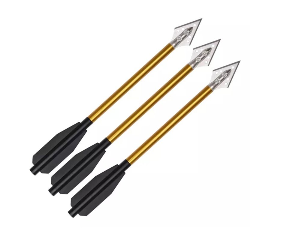 Seta de Aluminio Dourado 16cm Ponteria Fixa de Caça 3 un  - Elong