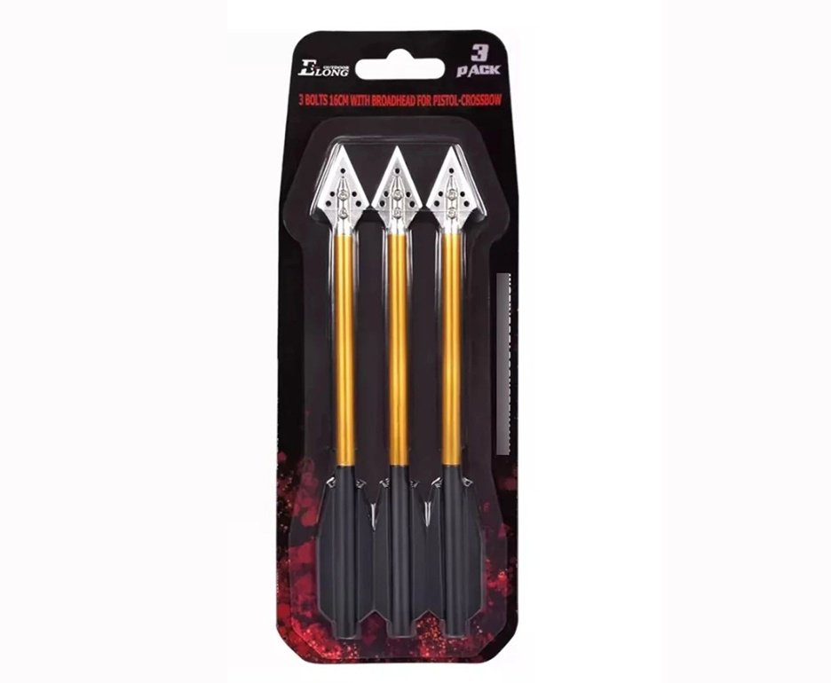 Seta de Aluminio Dourado 16cm Ponteria Fixa de Caça 3 un  - Elong