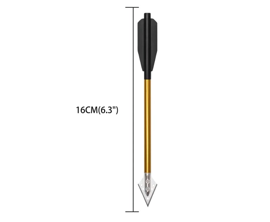 Seta de Aluminio Dourado 16cm Ponteria Fixa de Caça 3 un  - Elong