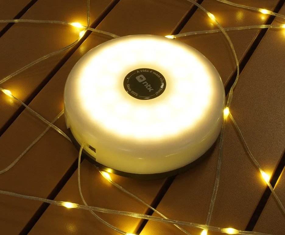 Lanterna Recarregável Comet LED SMD Plástico ABS 10,8 x 3,7 cm Branco NTK