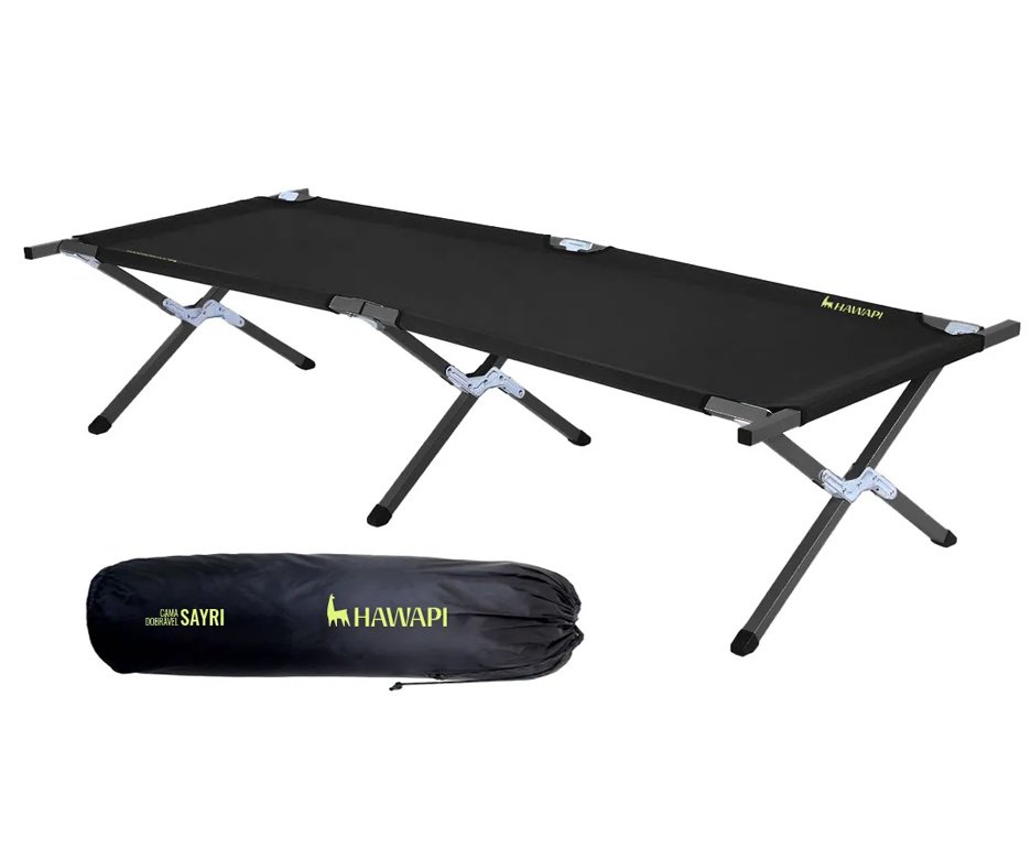 Cama Dobrável para acampamento capacidade 150kg - Hawapi