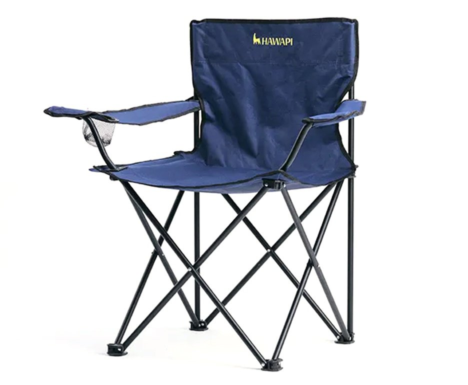 Cadeira praia camping e pesca dobrável Kaypi 110Kg Azul - Hawapi