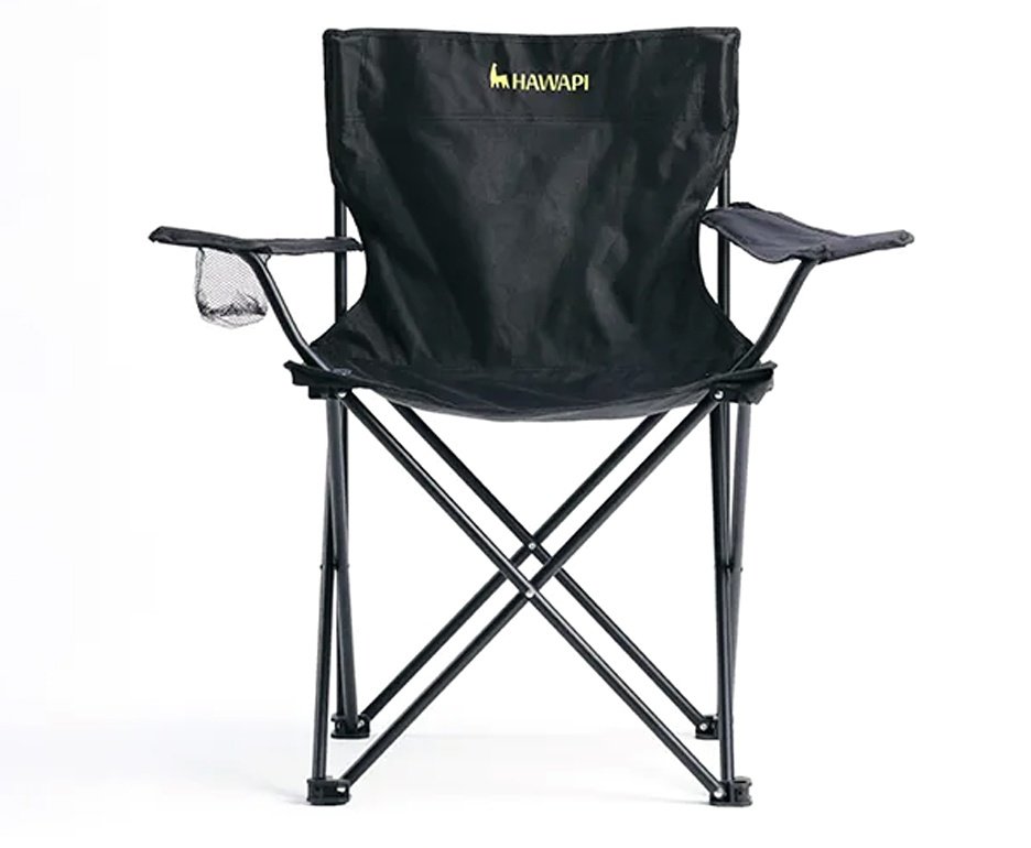 Cadeira praia camping e pesca dobrável Kaypi 110Kg Preta - Hawapi