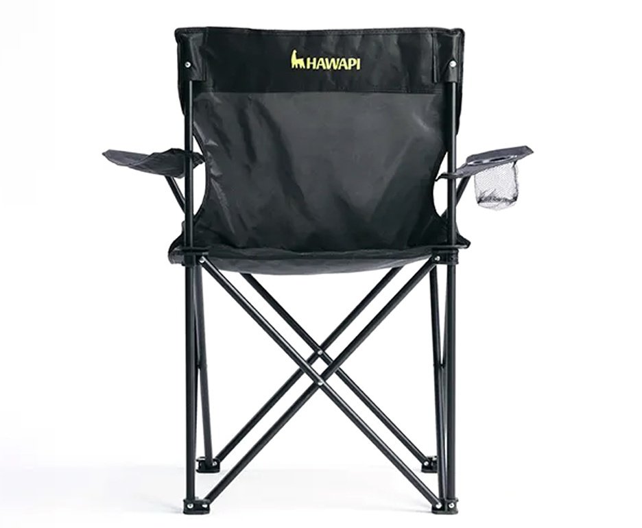 Cadeira praia camping e pesca dobrável Kaypi 110Kg Preta - Hawapi