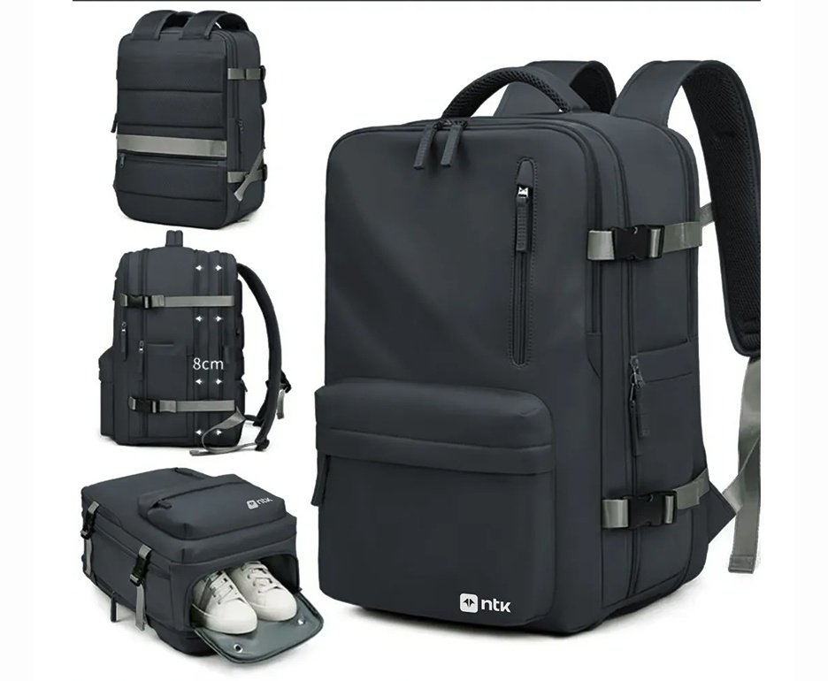 Mochila para Viagem 40L Trip NTK Preta com Compartimento para Notebook