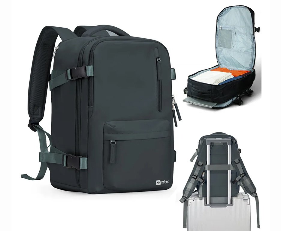 Mochila para Viagem 40L Trip NTK Preta com Compartimento para Notebook