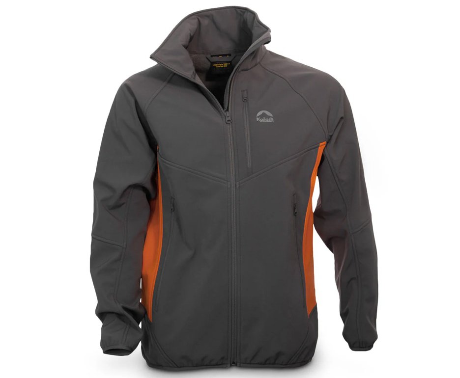 Jaqueta Kailash Softshell Bariloche Masculina Chumbo/Laranja