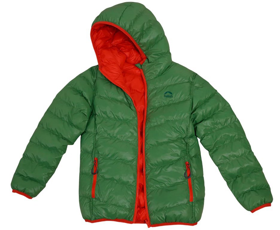 Jaqueta Kailash Puffer Double Patagonia Sintetica Infantil Verde/Laranja Escuro