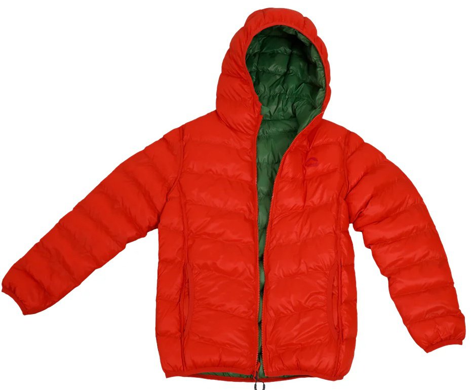 Jaqueta Kailash Puffer Double Patagonia Sintetica Infantil Verde/Laranja Escuro