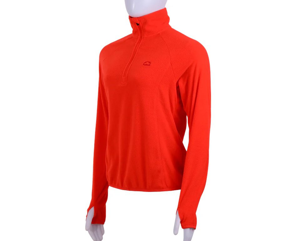Jaqueta Kailash Fleece Chamonix 1/2 Ziper XLite Feminino Laranja Escuro
