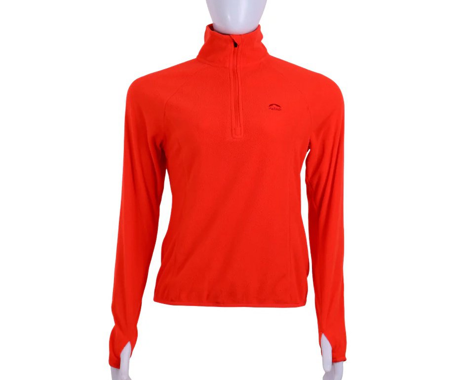 Jaqueta Kailash Fleece Chamonix 1/2 Ziper XLite Feminino Laranja Escuro
