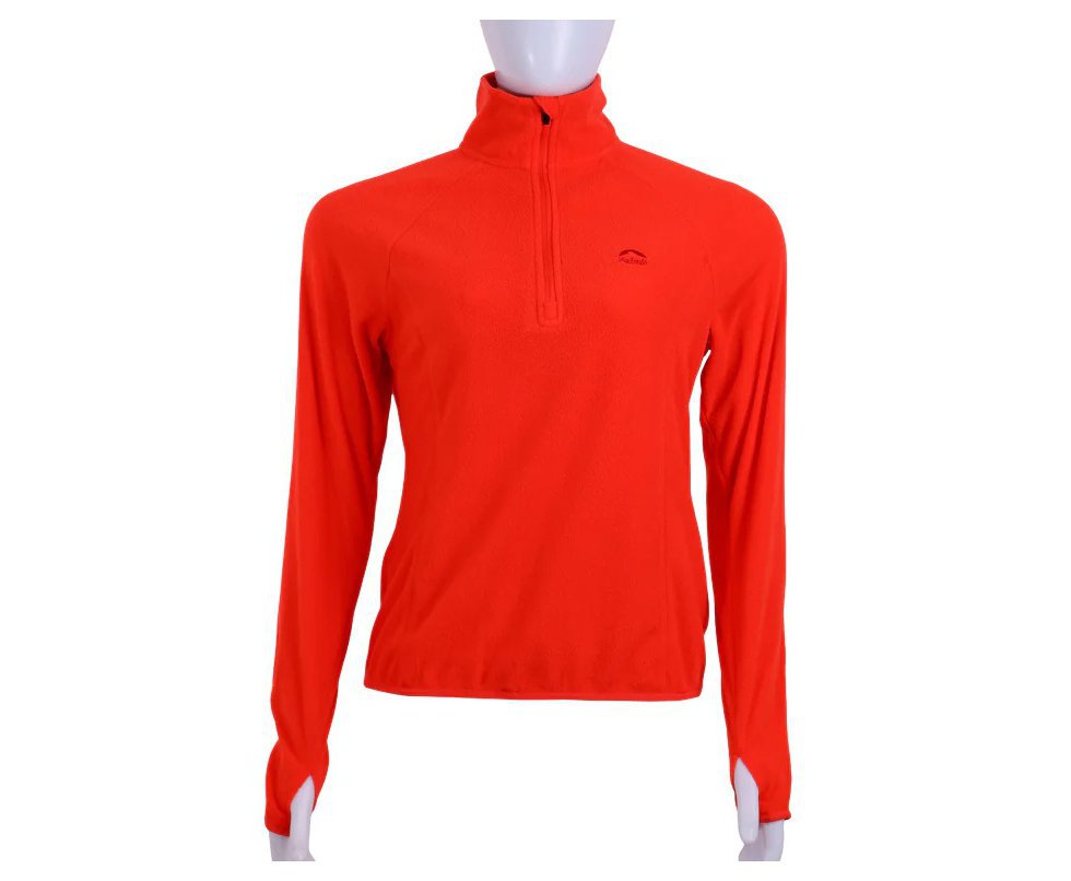 Jaqueta Kailash Fleece Chamonix 1/2 Ziper XLite Feminino Laranja Escuro