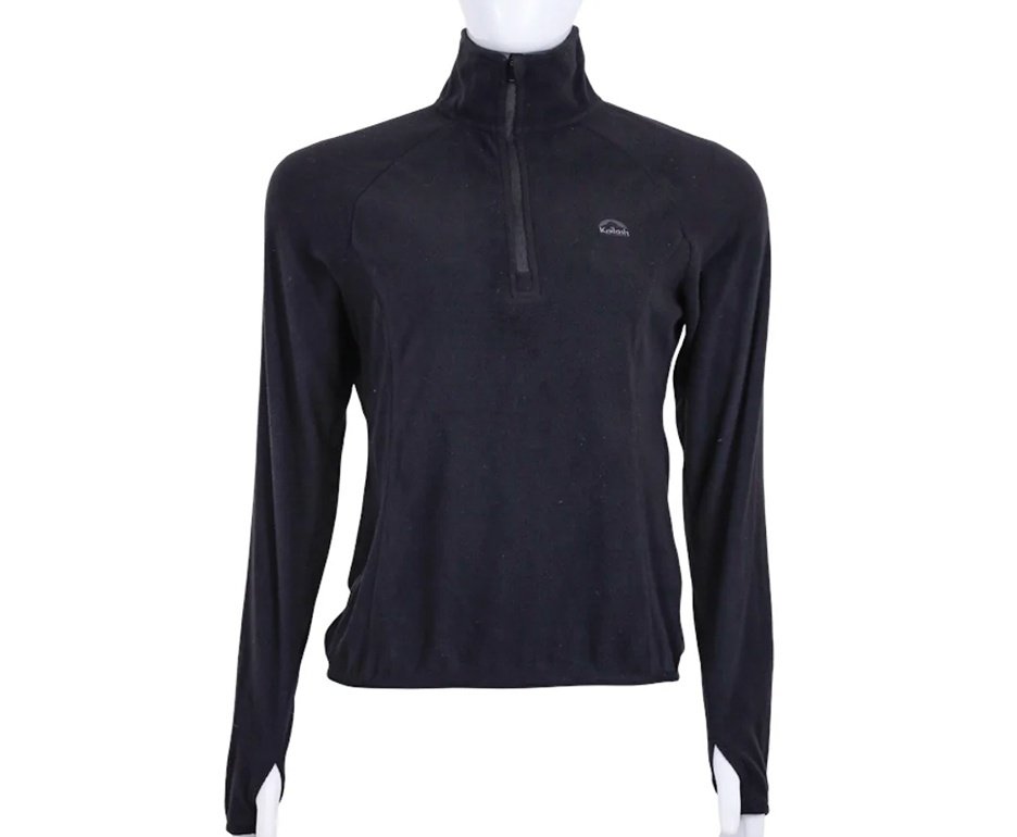 Jaqueta Kailash Fleece Chamonix 1/2 Ziper XLite Feminino Preto
