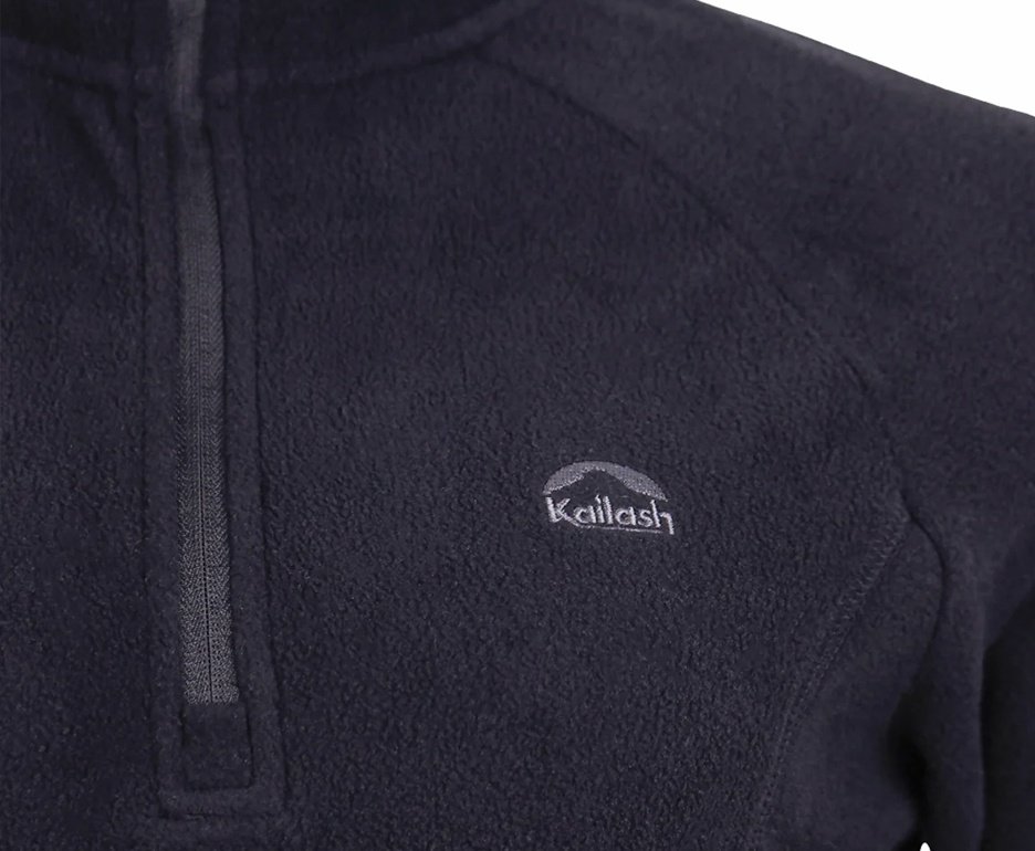 Jaqueta Kailash Fleece Chamonix 1/2 Ziper XLite Feminino Preto