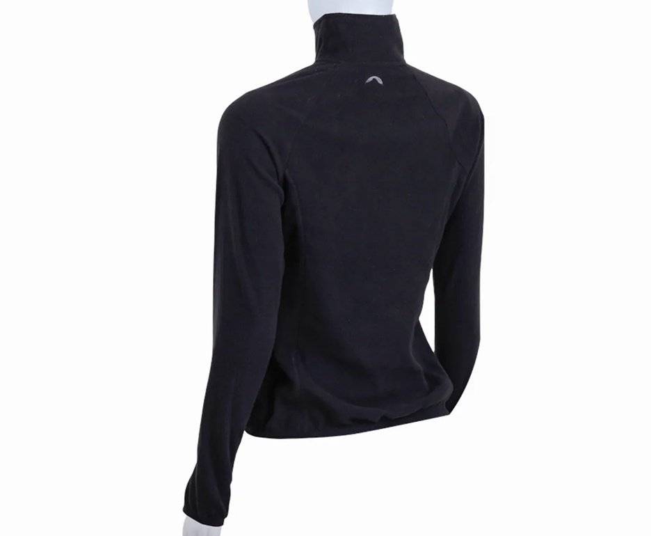 Jaqueta Kailash Fleece Chamonix 1/2 Ziper XLite Feminino Preto
