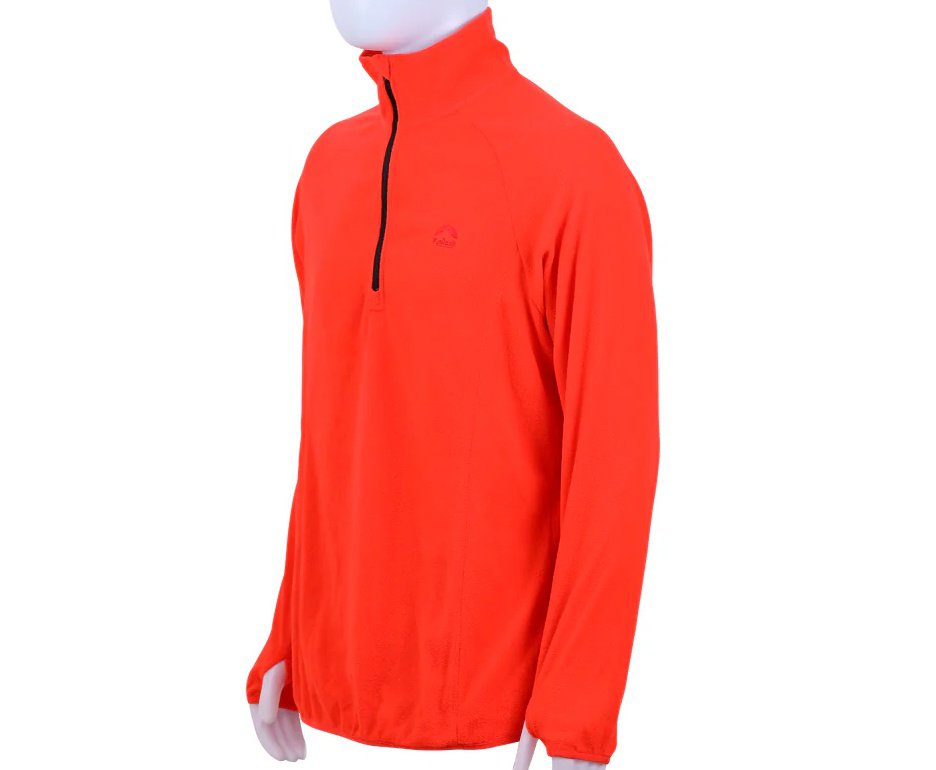 Jaqueta Kailash  Fleece Chamonix 1/2 Ziper XLite Masculino Laranja Escuro