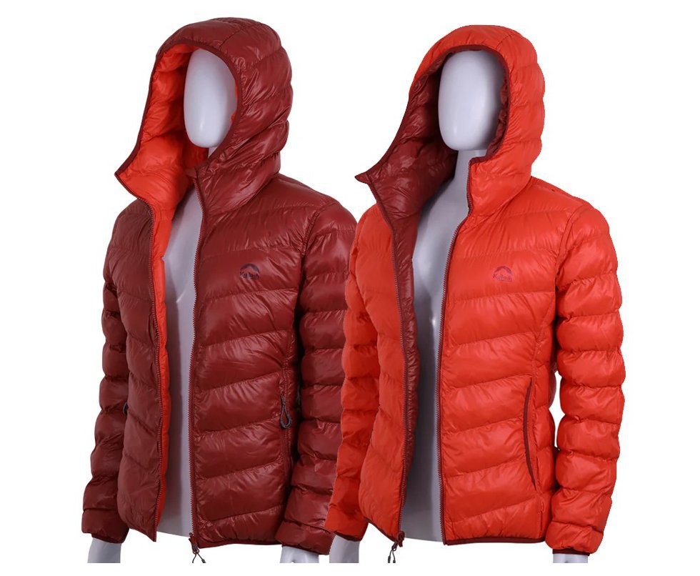 Jaqueta Kailash Puffer Double Patagônia Sintética Feminino Vermelho/Laranja Escuro