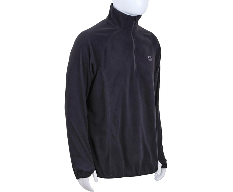 Jaqueta Fleece Kailash Chamonix 1/2 Ziper XLite Masculina Preto