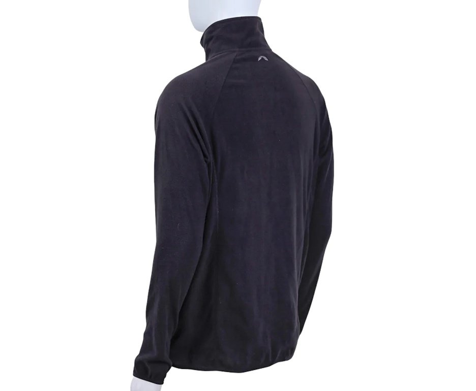 Jaqueta Fleece Kailash Chamonix 1/2 Ziper XLite Masculina Preto