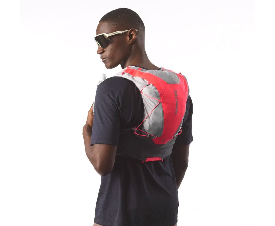Colete/Mochila Hidratação Salomon Adv Skin 12 Set Castelrock/Alloy/Neon FL