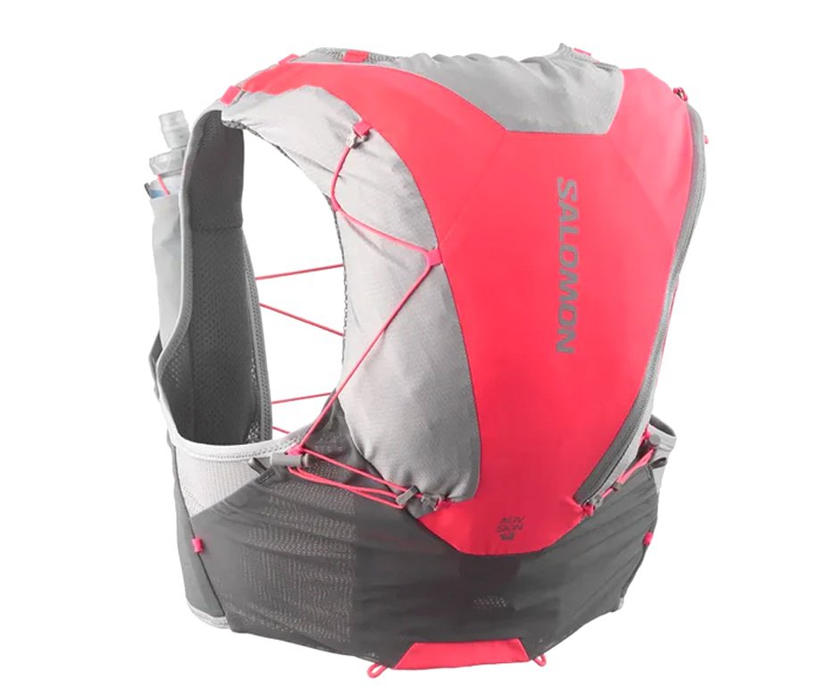 Colete/Mochila Hidratação Salomon Adv Skin 12 Set Castelrock/Alloy/Neon FL