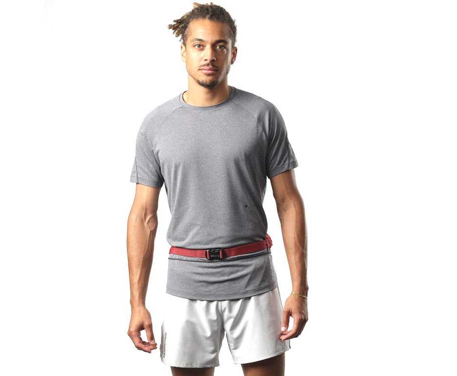 Cinto Hidratação Salomon Active Belt 3D Com Garrafa Vermelho