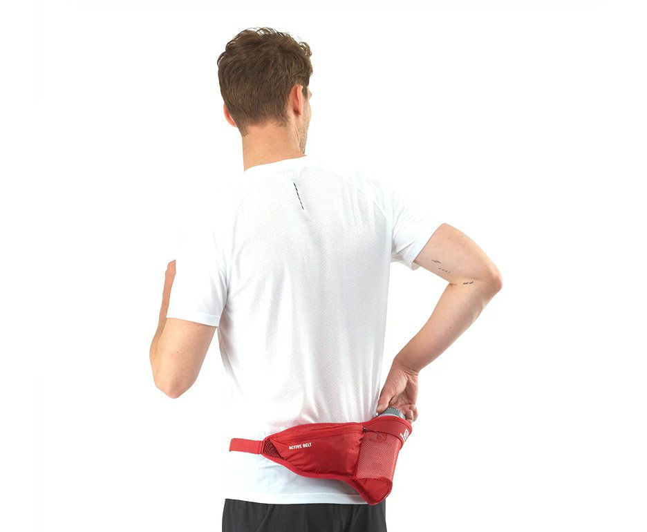 Cinto Hidratação Salomon Active Belt 3D Com Garrafa Vermelho