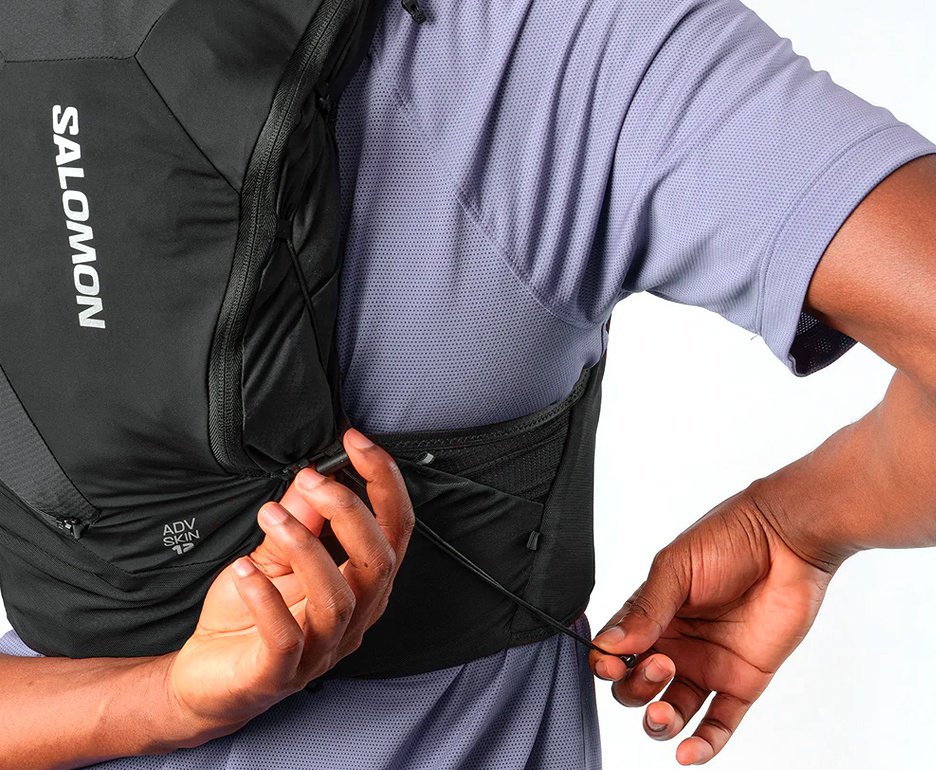 Colete/Mochila Hidratação Salomon Adv Skin 12 Set Black