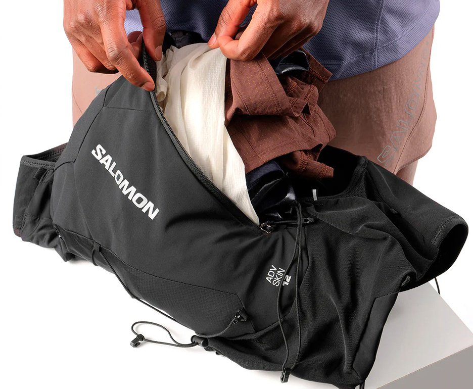 Colete/Mochila Hidratação Salomon Adv Skin 12 Set Black