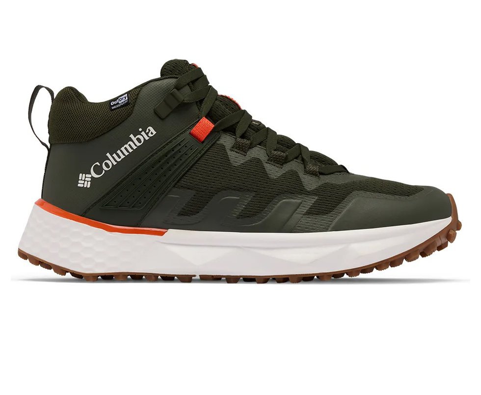 Bota Columbia Masculina Facet 75 Mid Outdry GreenScape/Red