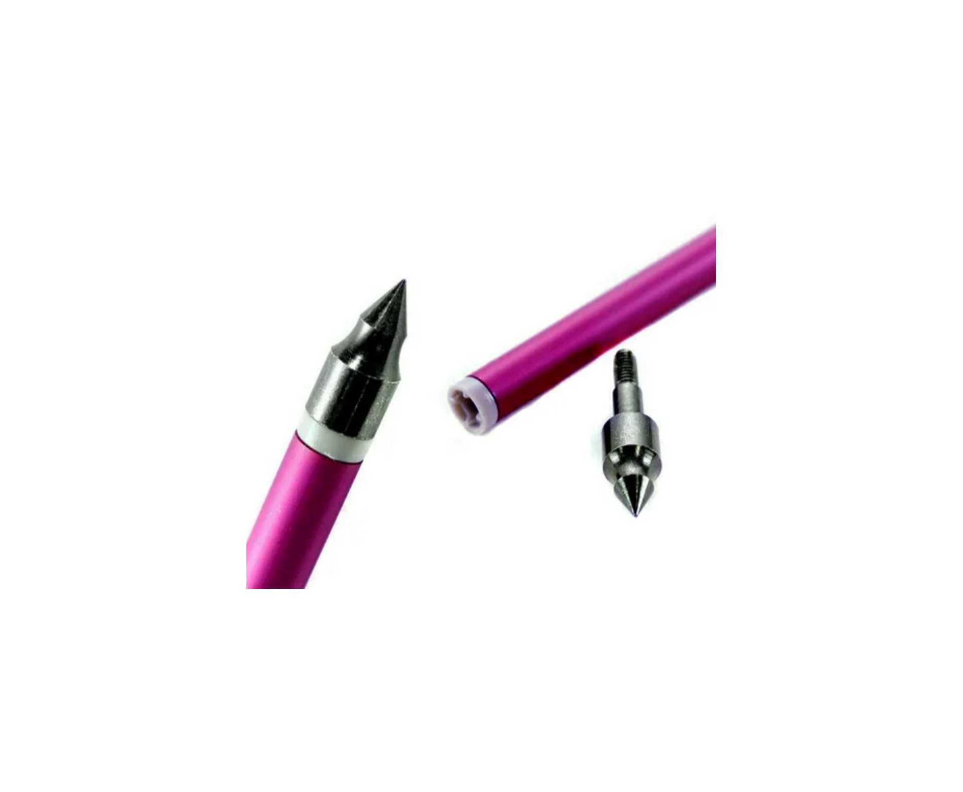 Seta De Aluminio Vermelha 20" (51cm) C/ Ponta de Metal Rosqueavel para Balestra - Ek Archery