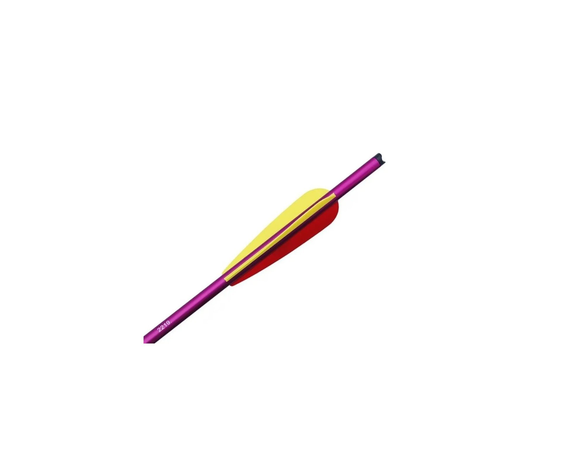 Seta De Aluminio Vermelha 20" (51cm) C/ Ponta de Metal Rosqueavel para Balestra - Ek Archery