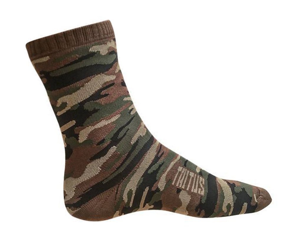 Meia Camuflada marrom Cano Medio Tamanho 39-43 Algodão/Poliamida - Taitus