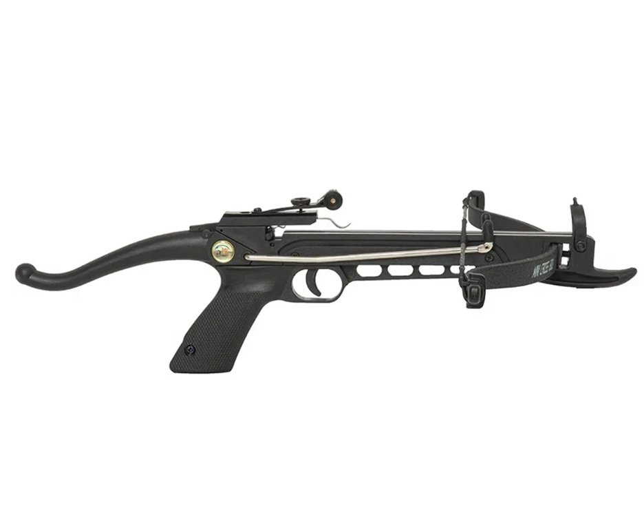Besta / Balestra 80 libras Cobra Black Polímero - EK Archery + Kit 12 Setas + Alvos