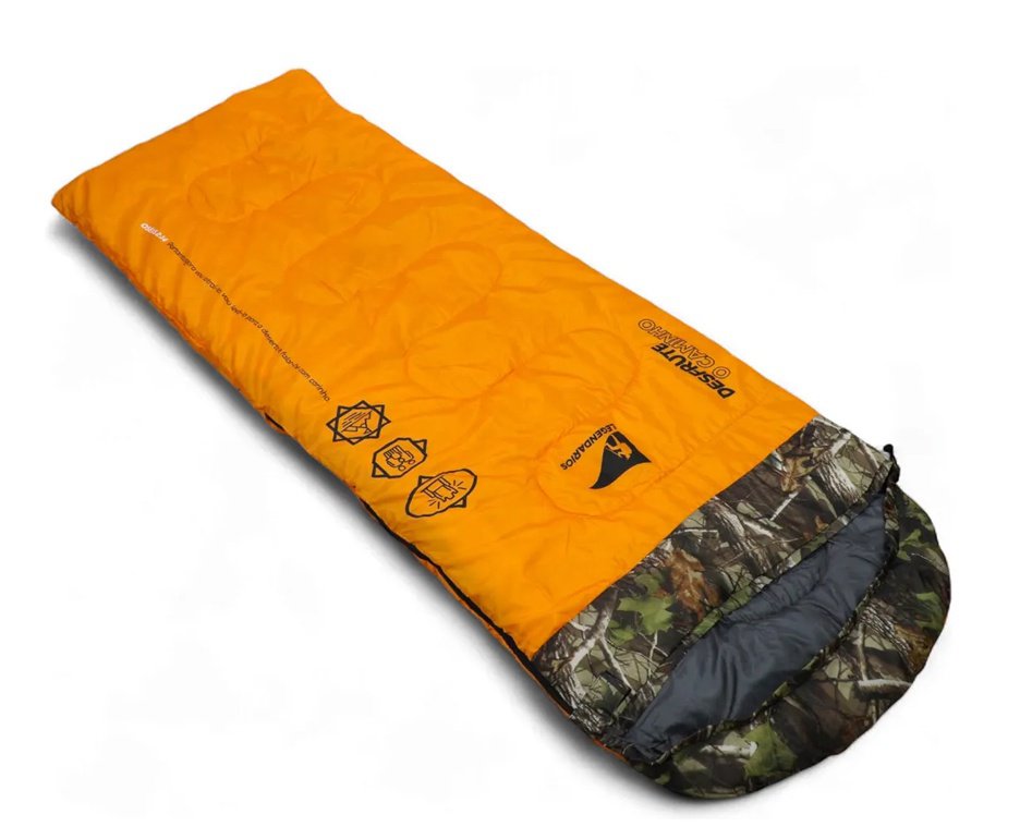 Saco de Dormir Nautika Viper Legendários - Preto/Laranja/Camuflado