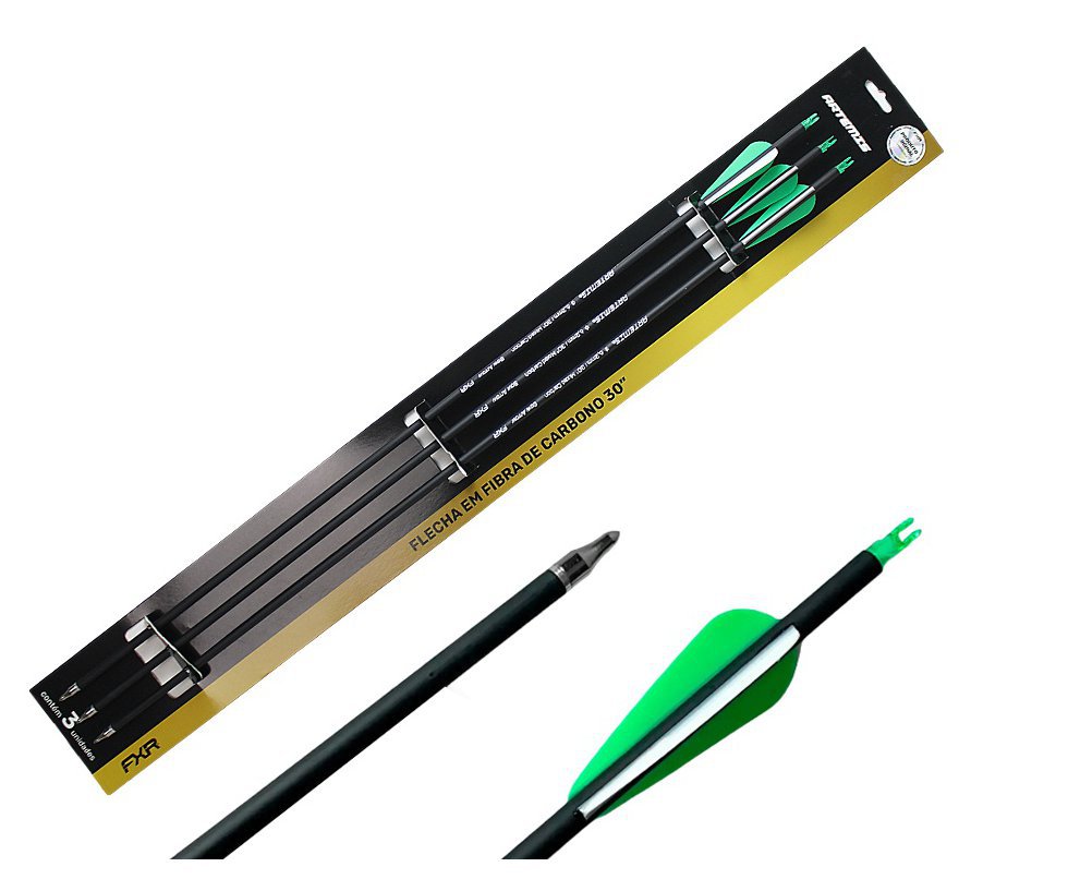 Kit 3 Flecha Seta de Fibra de Carbono 30" FXR Artemis